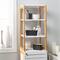 Organize It All Rendition 68" White 6-Shelf Bamboo High Cabinet